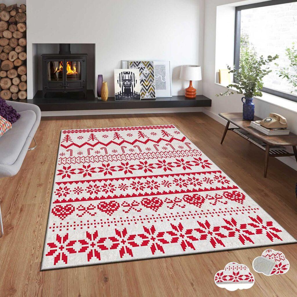 Conceptum Hypnose tepih s novogodišnjim motivima Asr-Crpt-99, Pravougaoni, 140 x 220 cm, Šareni
