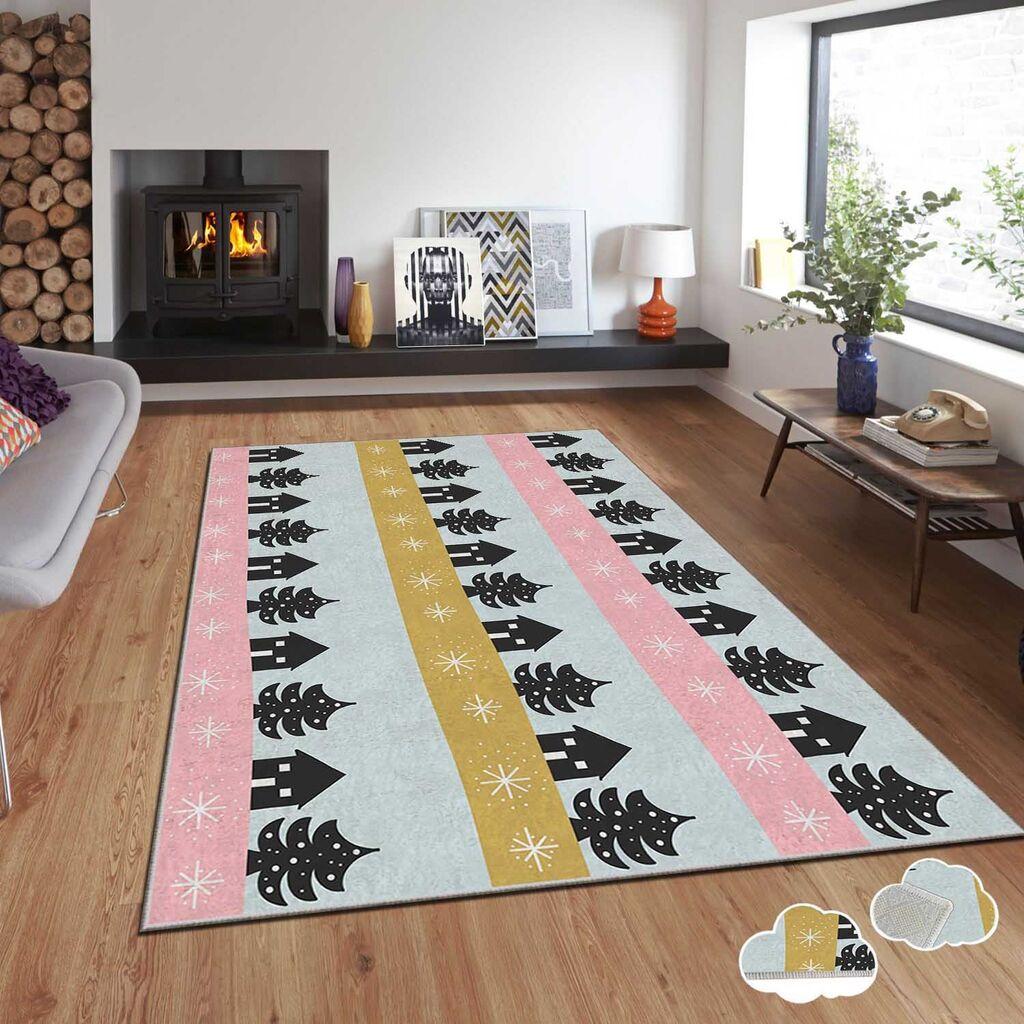 Conceptum Hypnose tepih s novogodišnjim motivima Asr-Crpt-36, Pravougaoni, 80 x 140 cm, Šareni