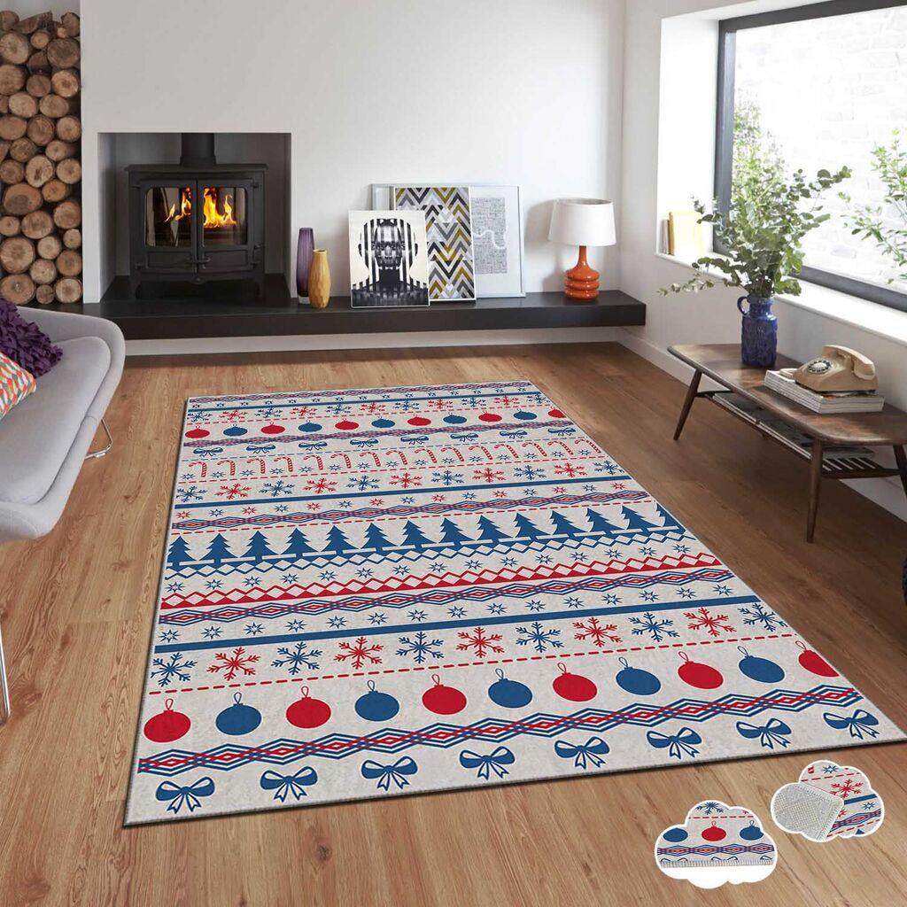Conceptum Hypnose tepih s novogodišnjim motivima Asr-Crpt-98, Pravougaoni, 80 x 140 cm, Šareni