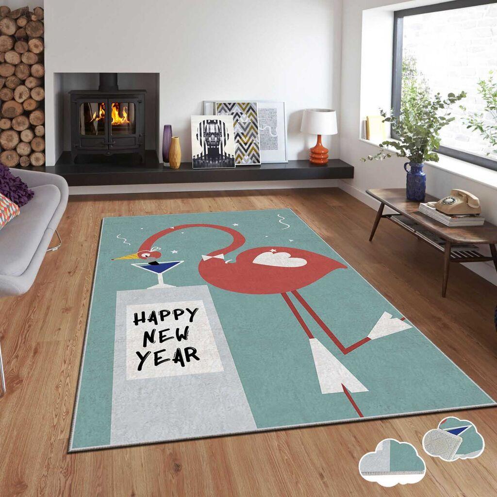 Conceptum Hypnose tepih s novogodišnjim motivima Asr-Crpt-19, Pravougaoni, 80 x 140 cm, Šareni