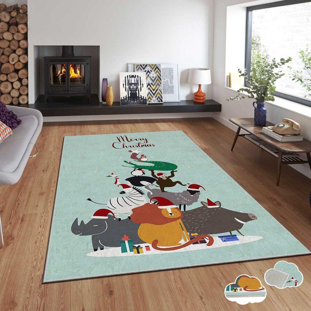 Conceptum Hypnose Tepih sa novogodišnjim motivima Asr-Crpt-11, Pravougaoni, 100 x 140 cm, Šareni