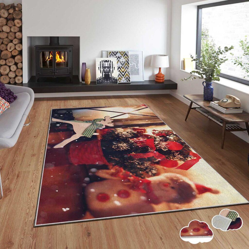 Conceptum Hypnose Tepih sa novogodišnjim motivima Asr-Crpt-26, Pravougaoni, 100 x 180 cm, Šareni