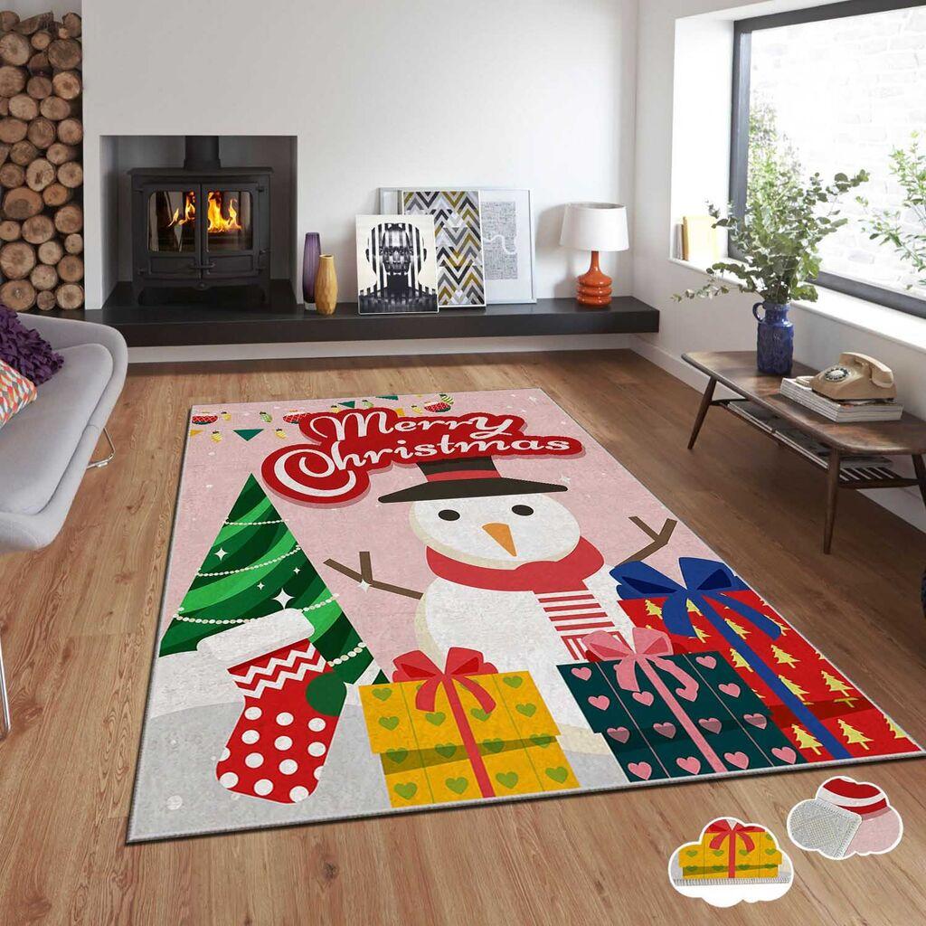 Conceptum Hypnose tepih s novogodišnjim motivima Asr-Crpt-4, Pravougaoni, 100 x 180 cm, Šareni