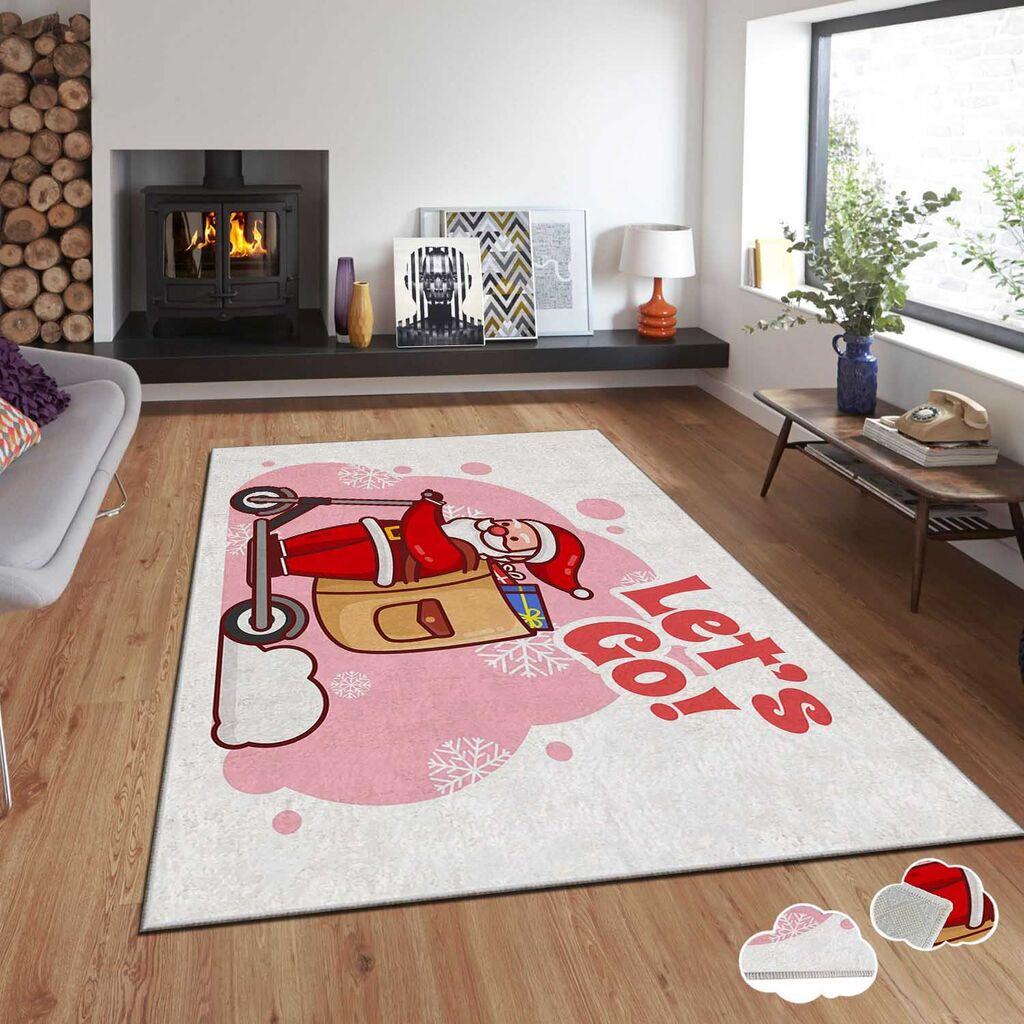 Conceptum Hypnose tepih s novogodišnjim motivima Asr-Crpt-15, Pravougaoni, 80 x 140 cm, Šareni