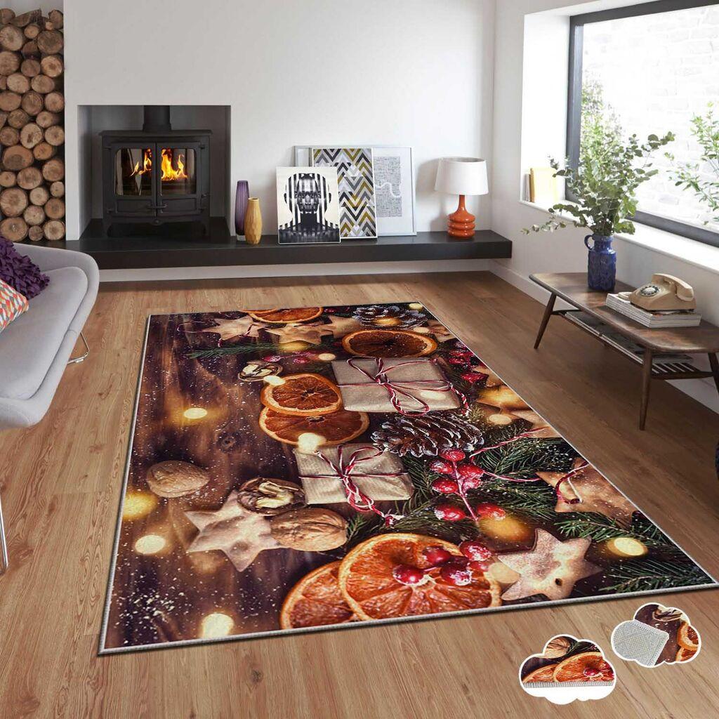 Conceptum Hypnose Tepih sa novogodišnjim motivima Asr-Crpt-28, Pravougaoni, 140 x 220 cm, Šareni