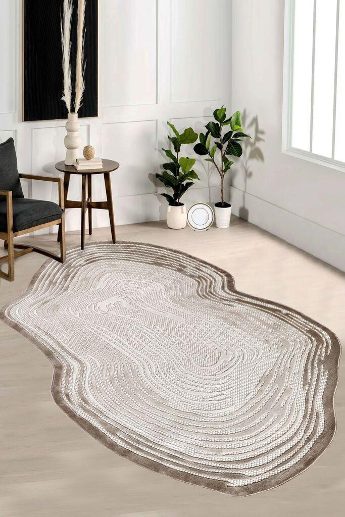 Conceptum Hypnose tepih Amorf-Ar001, Ovalan, 80 x 150 cm, krem