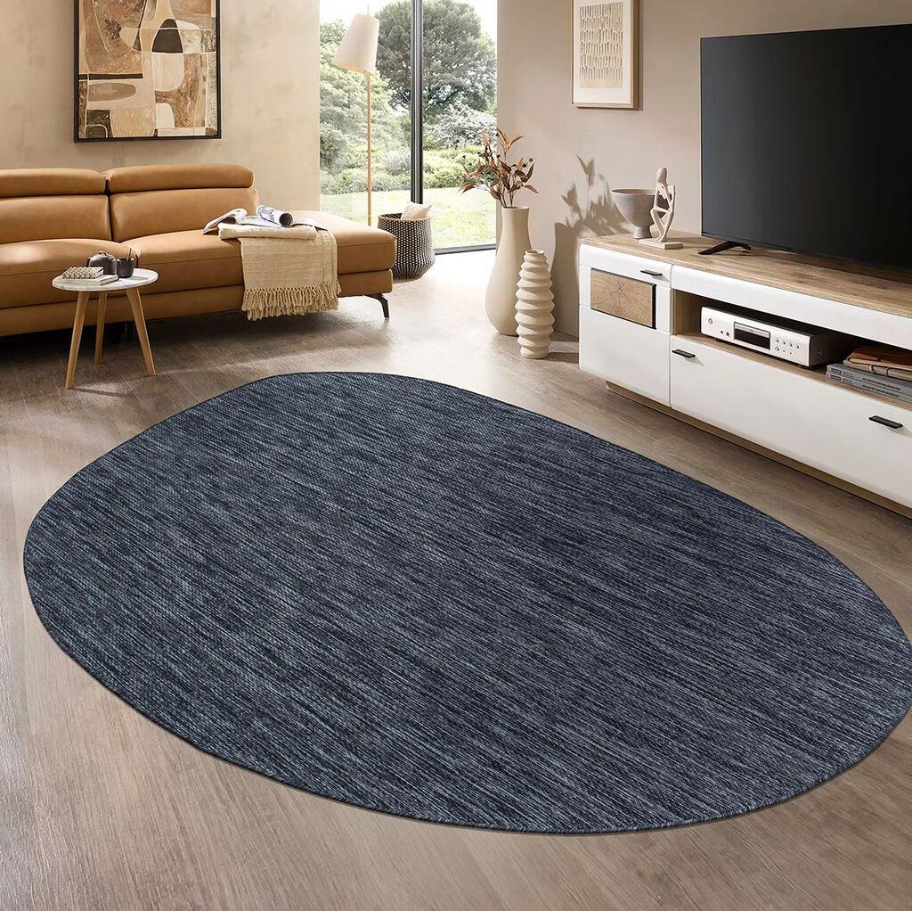 Conceptum Tepih Hypnose Tema 9034, Ovalni, 200 x 290 cm, Tamnoplava