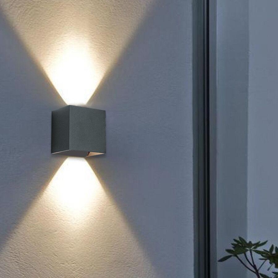 E-light Zidna lampa E-light SQ 6W 4000K antracit