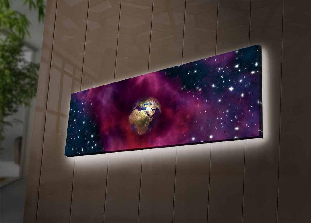 Zidna slika sa LED osvjetljenjem 3090NASA-002, 30x90 cm