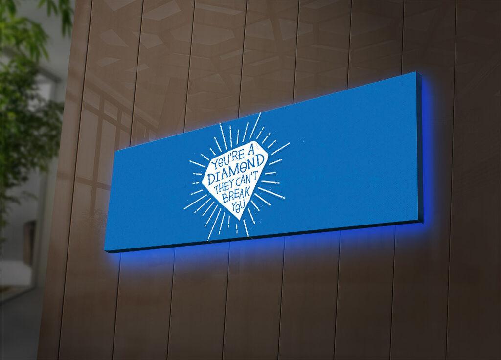 Zidna slika sa LED osvetljenjem 3090DACT-76, 30x90 cm