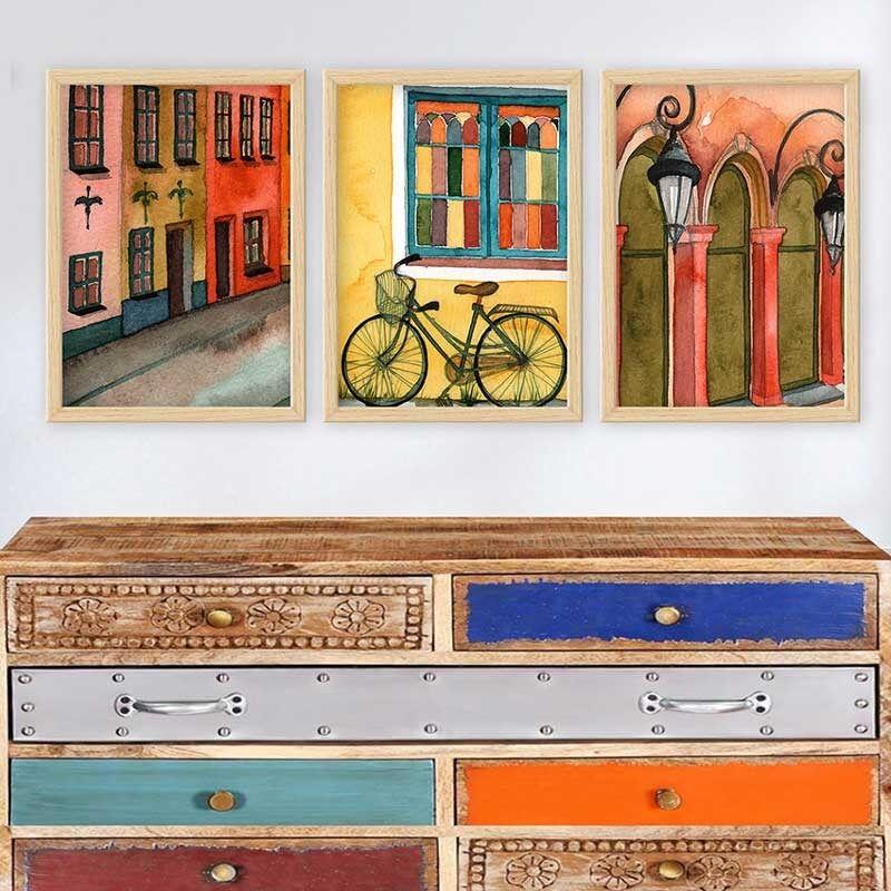 Wallity Set uramljenih slika 3NTC_255218, 3 dijela