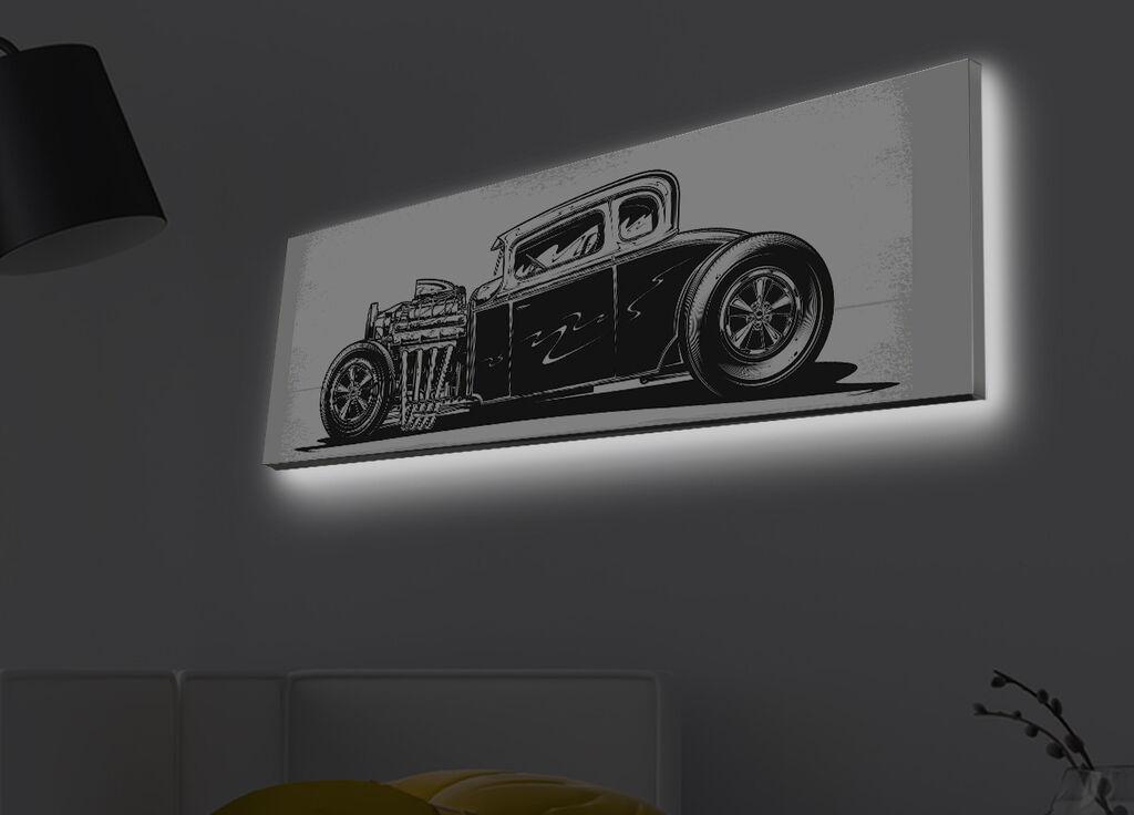 Zidna slika sa LED osvjetljenjem 3090MDACT-001, 30x90 cm