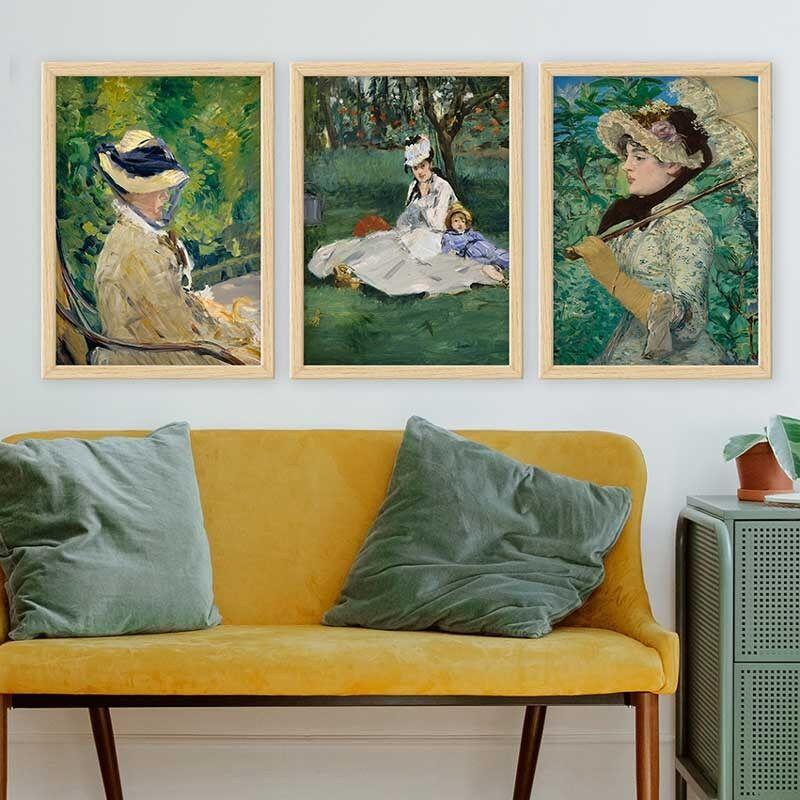 Wallity Set uramljenih slika 3NTC_UN145358, 3 dijela