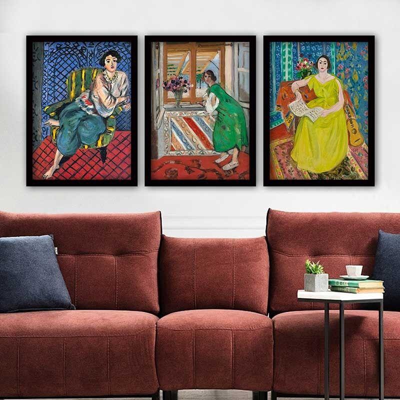 Wallity Set uramljenih slika 3SC_UN895327, 3 dijela