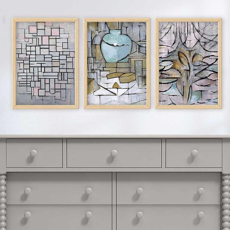 Wallity Set uramljenih slika 3NTC_UN3894517, 3 dijela