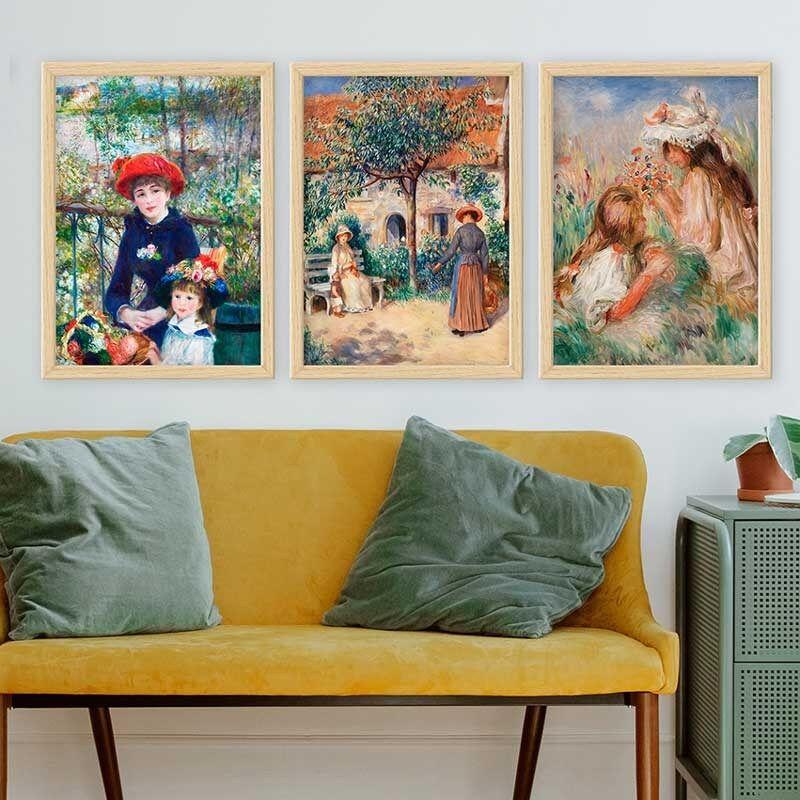 Wallity Set uramljenih slika 3NTC_UN3875705, 3 dijela