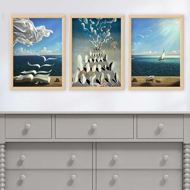 Wallity Set uramljenih slika 3NTC_UN611484, 3 dijela