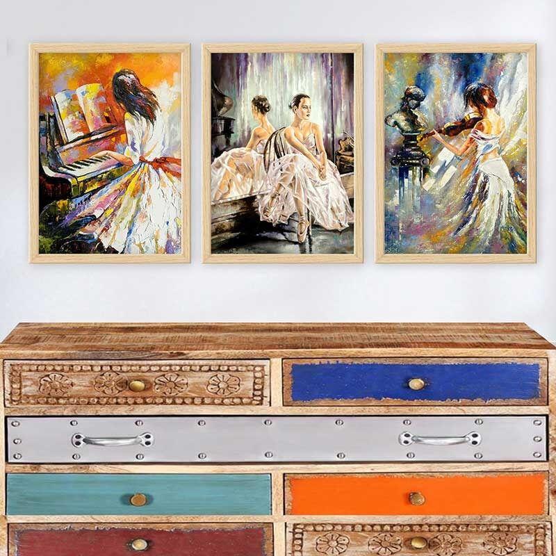 Wallity Set uramljenih slika 3NTC_1176959, 3 dijela