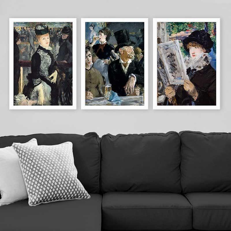 Wallity Set uokvirenih slika 3BC_UN195150, 3 dijela