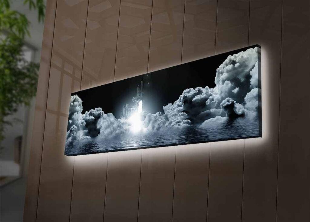 Zidna slika sa LED osvjetljenjem 3090NASA-016, 30x90 cm