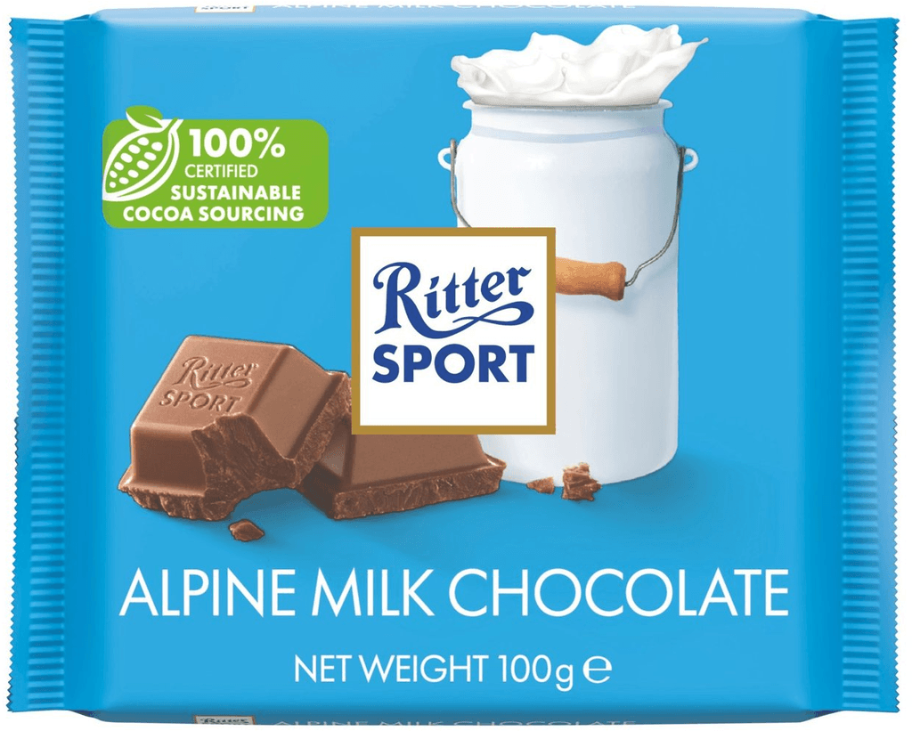Ritter Sport Alpska mliječna čokolada, 100g