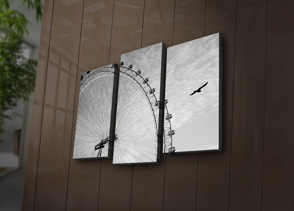 Wallity Set slika sa LED rasvjetom 3PATIACT-5, 3 dijela