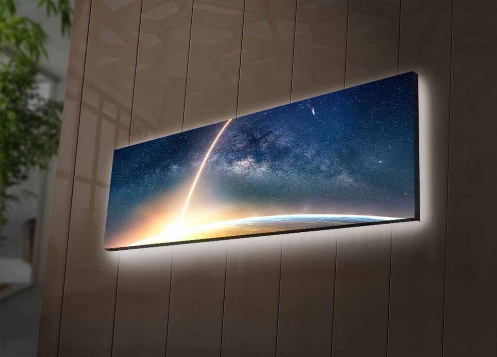 Zidna slika sa LED osvjetljenjem 3090NASA-006, 30x90 cm