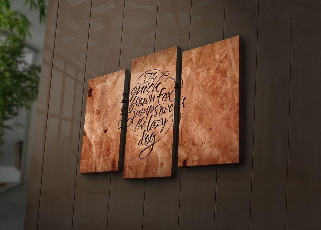 Wallity Set slika sa LED rasvjetom 3PATIACT-23, 3 dijela