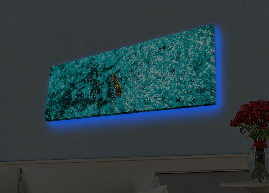 Zidna slika sa LED osvjetljenjem 3090HDACT-001, 30x90 cm