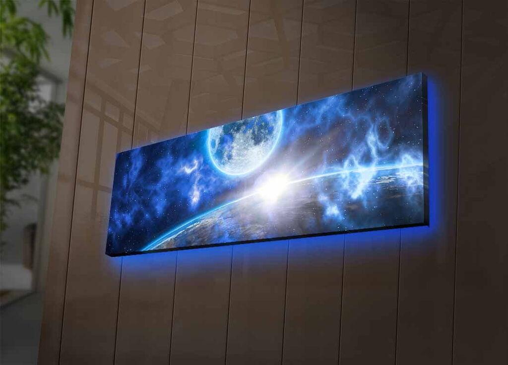 Zidna slika sa LED osvjetljenjem 3090NASA-015, 30x90 cm