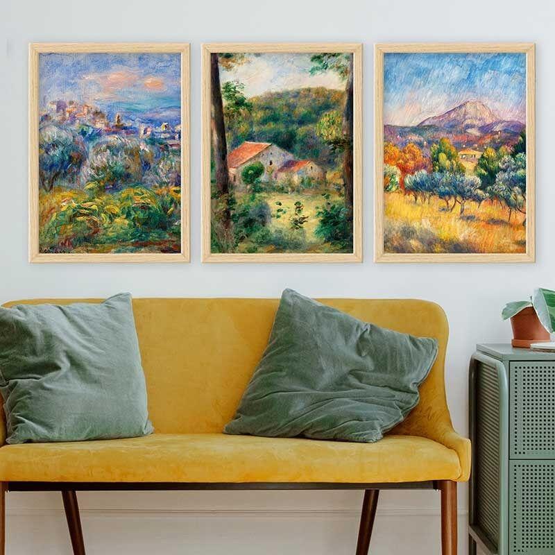 Wallity Set uramljenih slika 3NTC_UN894988, 3 dijela