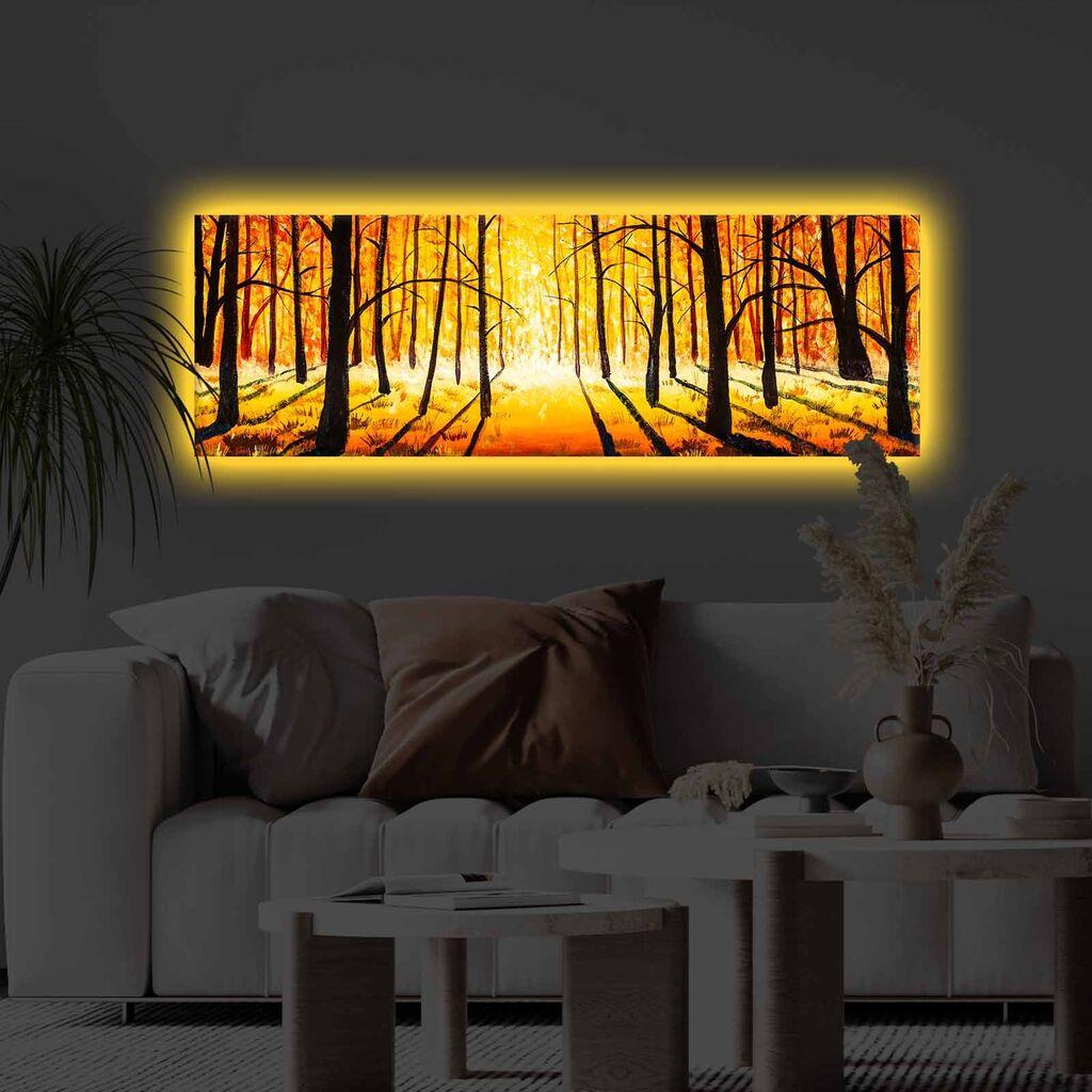 Zidna slika sa LED osvjetljenjem 3090KTLGDACT - 015, 30x90 cm