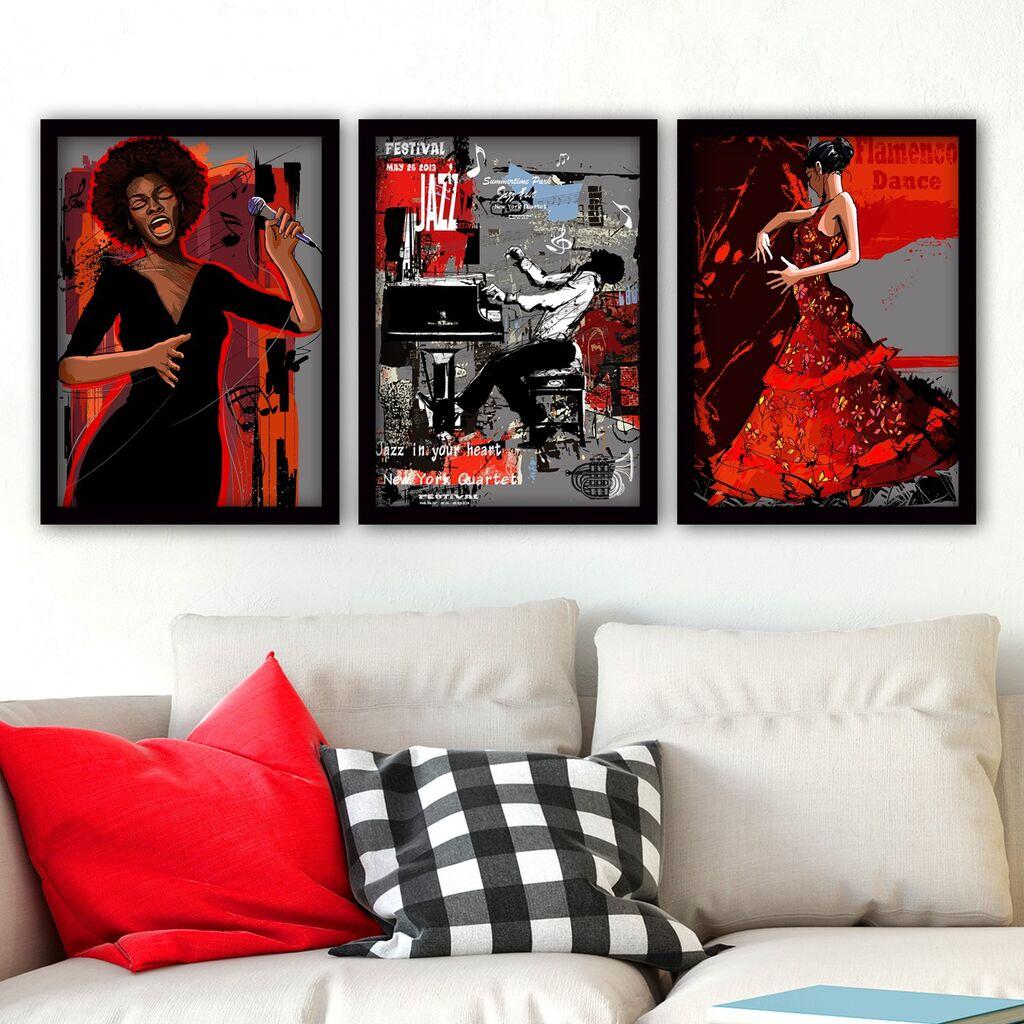 Wallity Set uramljenih slika 3SC57, 3 dijela