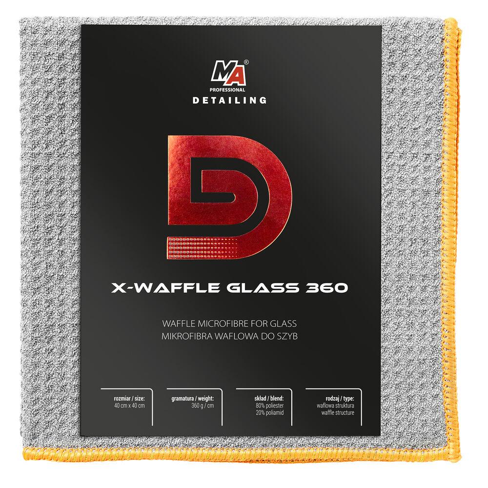 Detailing Krpa mikrofiber za prozore X-Waffle 20-D33, 360 g/m², 40x40cm, Siva