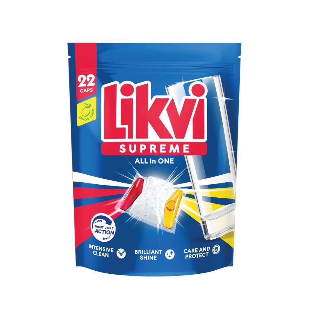 Likvi Tablete za pranje suđa Supreme All in One, 22 komada