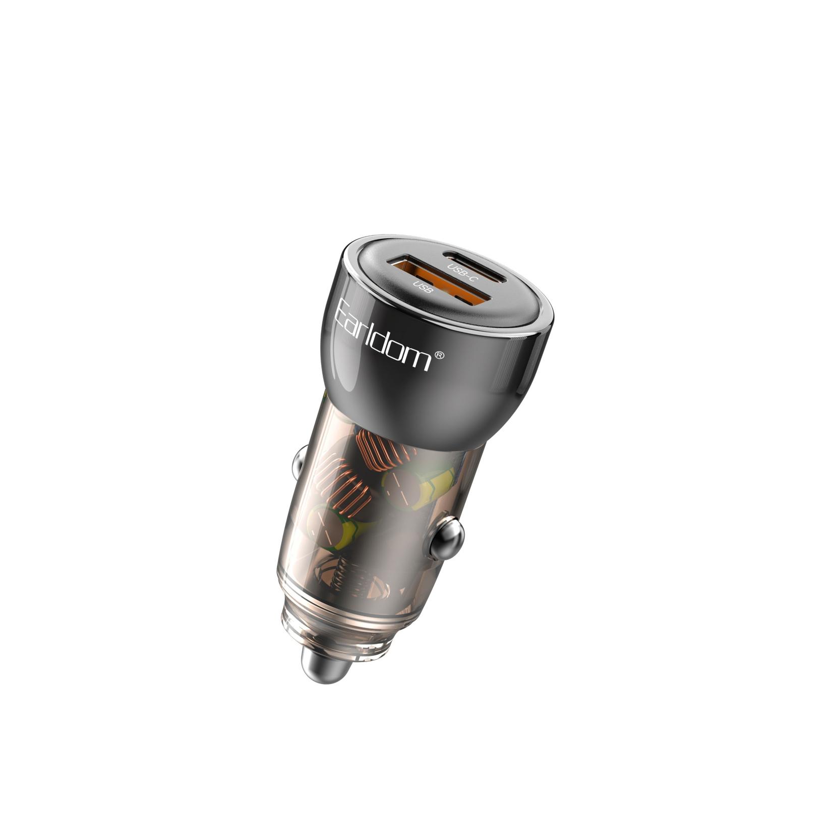 Earldom Auto Punjač ES-CC31 USB+PD 30W Crni