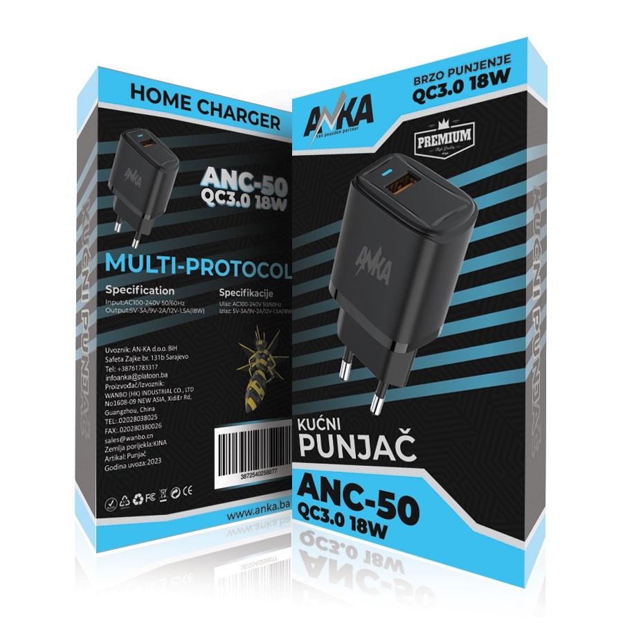 Punjac Kućni ANC-50 QC3.0 18W Port USB Anka