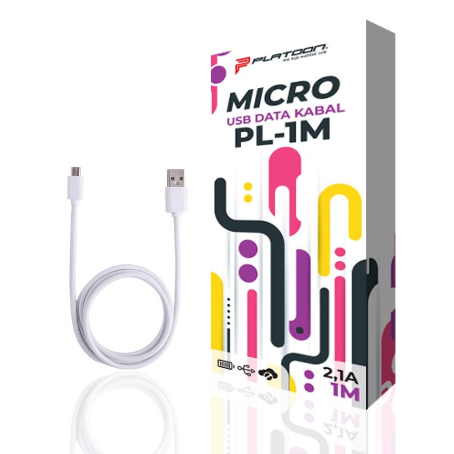 USB Data Kabal PL-1M Micro 1m 2,1A Platoon