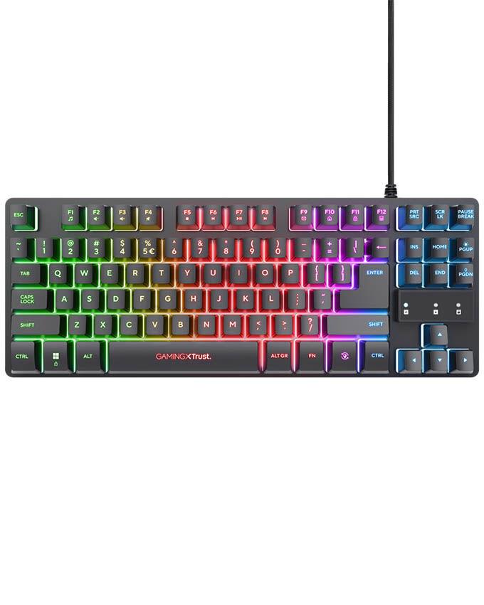 Trust gejmerska tastatura GXT833 Thado Tenkeyless, US RGB, crna