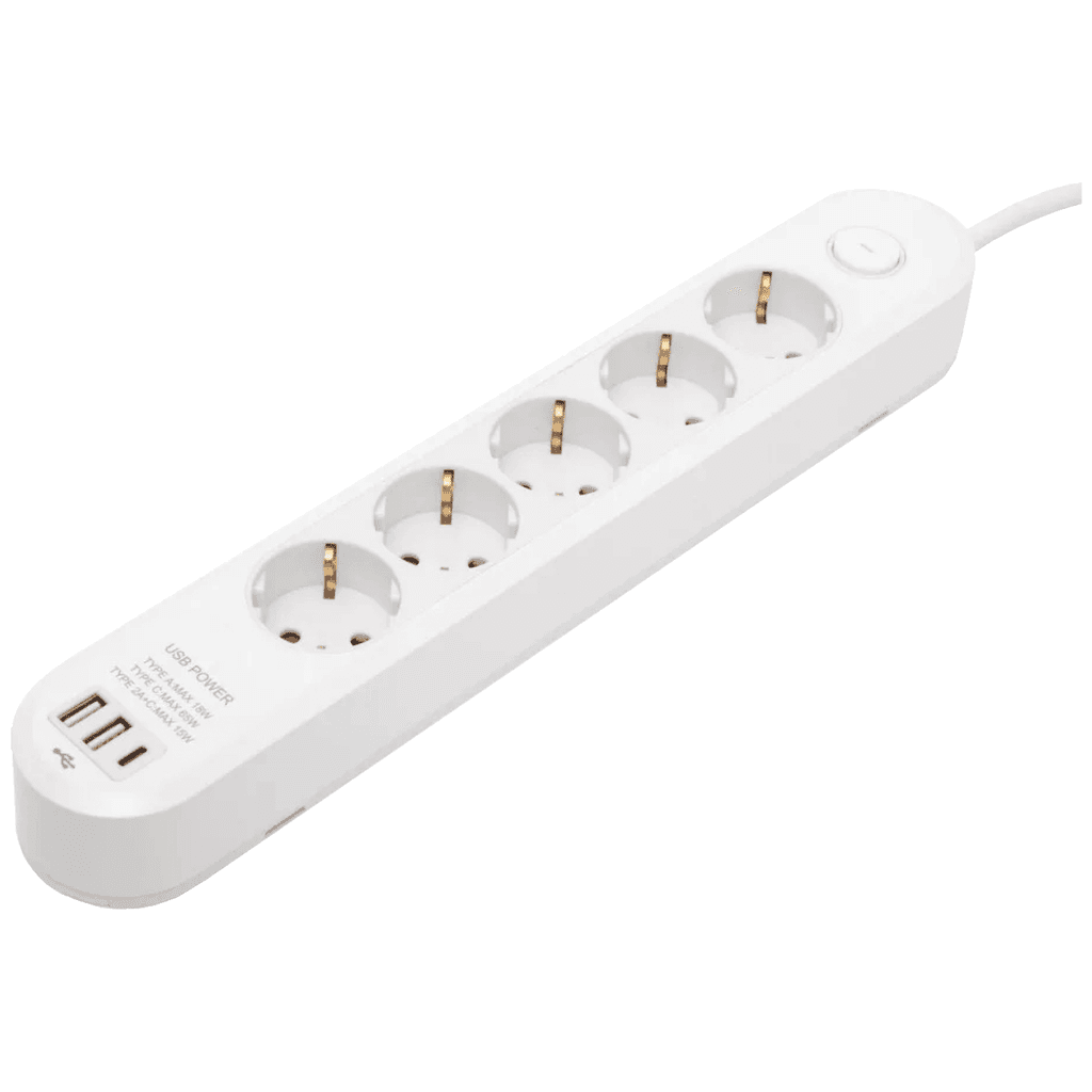 Home Produžni kabl NV5K3USBC, 5 Utičnica,Met