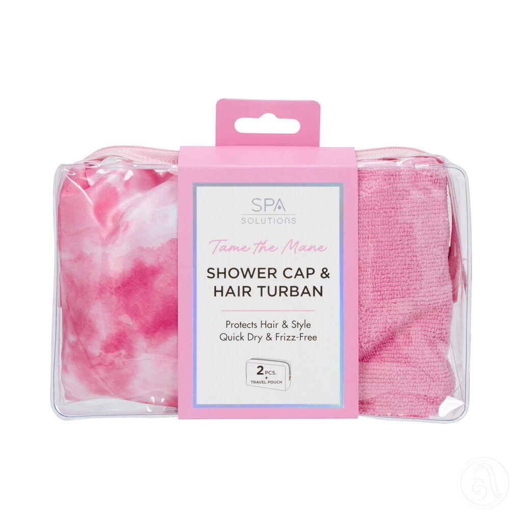 Cala Set kapa za tuširanje i turban Hot, Rozi