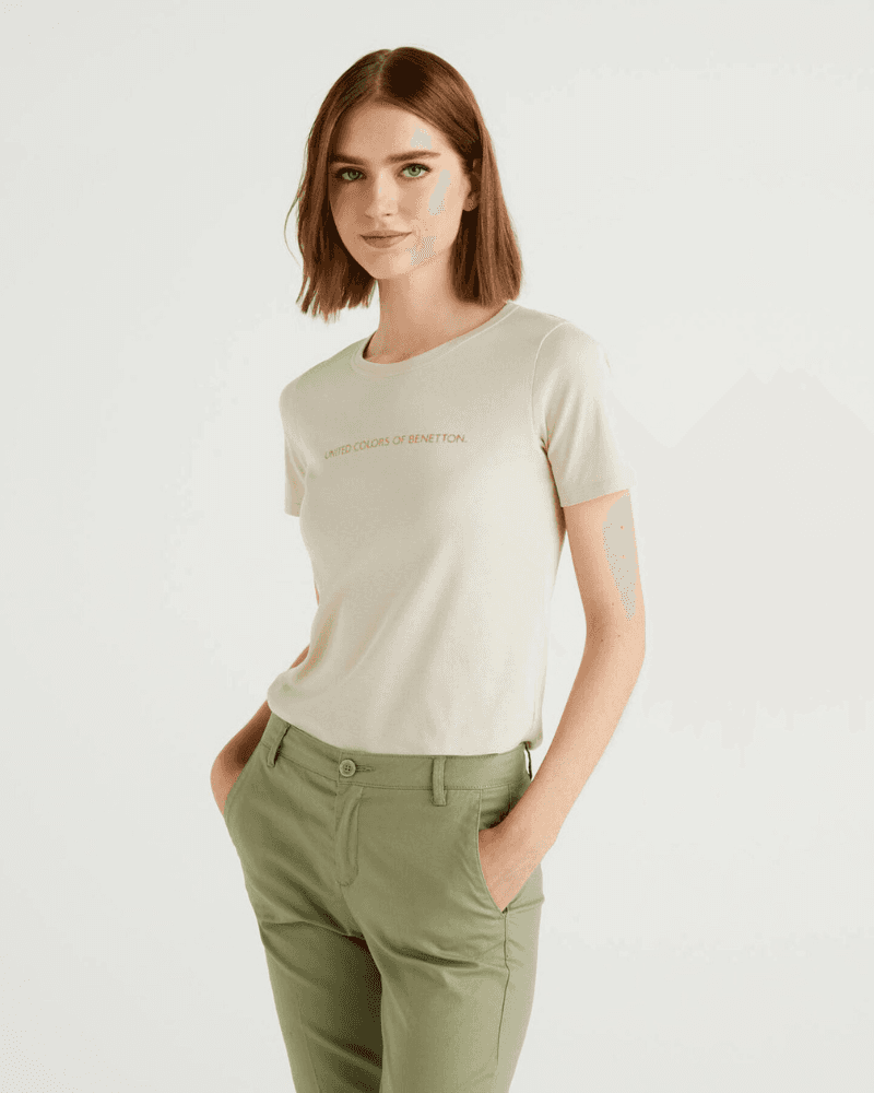 Benetton Ženska majica 3GA2E16A2C-152-XS, Bijela