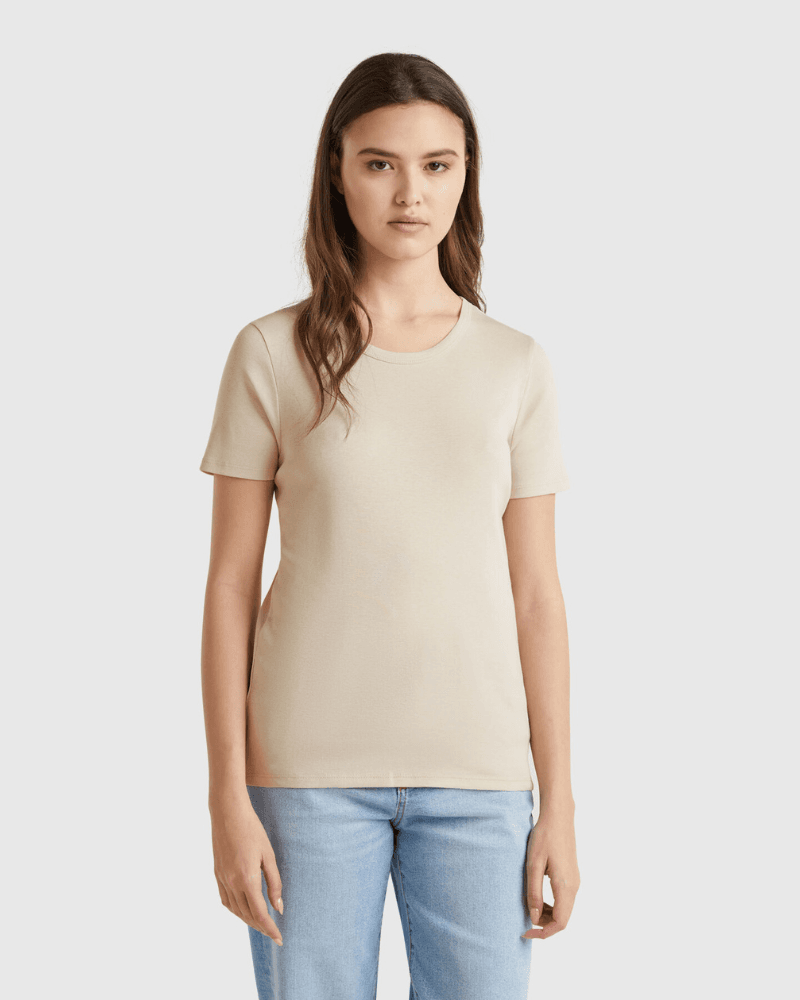 Benetton Ženska majica 3GA2E16A0C-152-XS, Bež