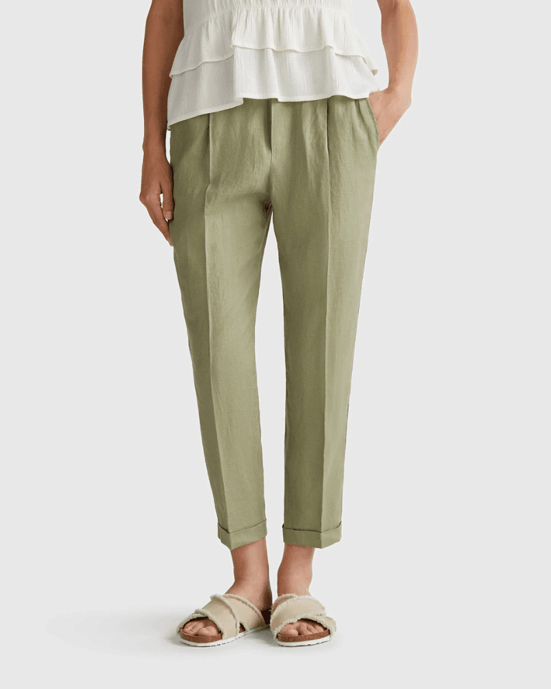 Benetton Ženske hlače 4AGHDF079-26K-XL, Kaki