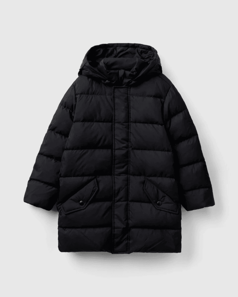 Benetton Dječija jakna 2WU0CN017G-100-S, Crna