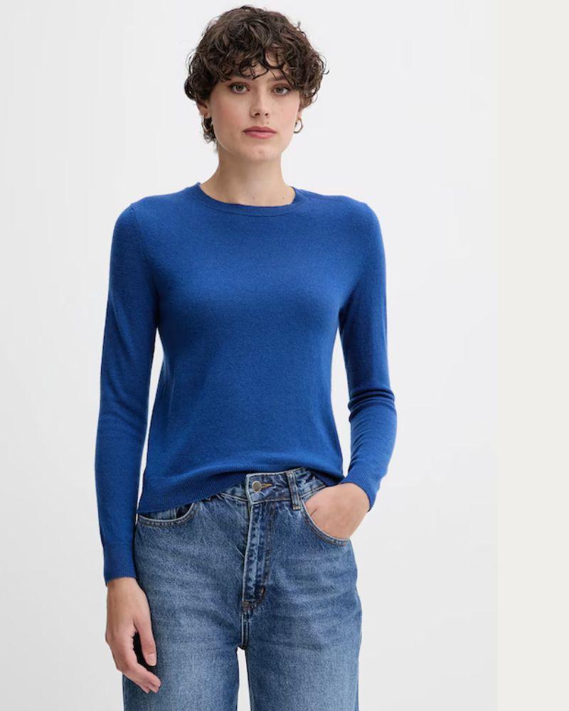 Benetton Ženski džemper 1002D1K01-10F-XL, Plavi