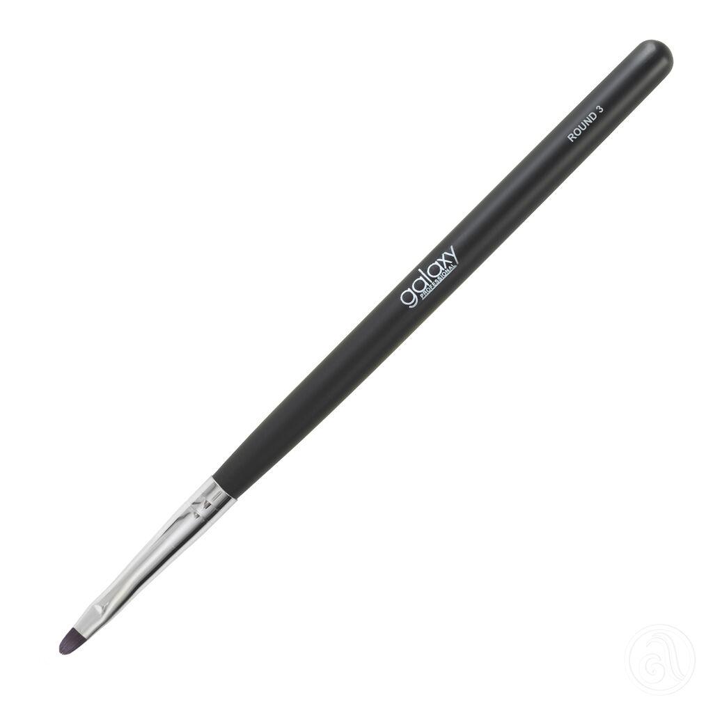 Galaxy Professional Četkica za gel tehniku, Sintetička dlaka, Okrugla, 3