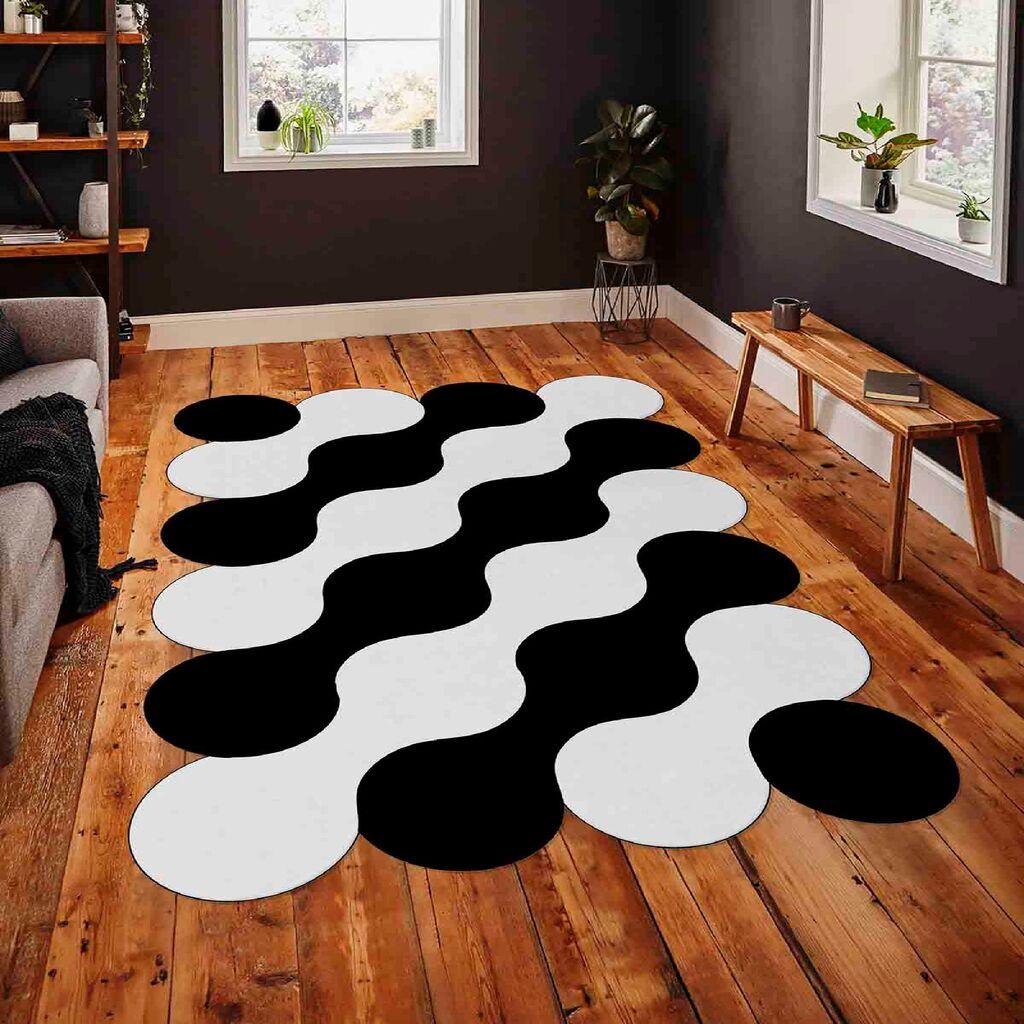 Conceptum Hypnose tepih, 80x300cm, crno-bijeli