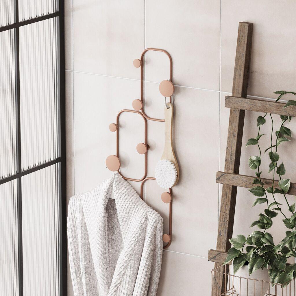 Wallity Zidna vješalica Lizzard, 9 Kukica, Bronzane boje