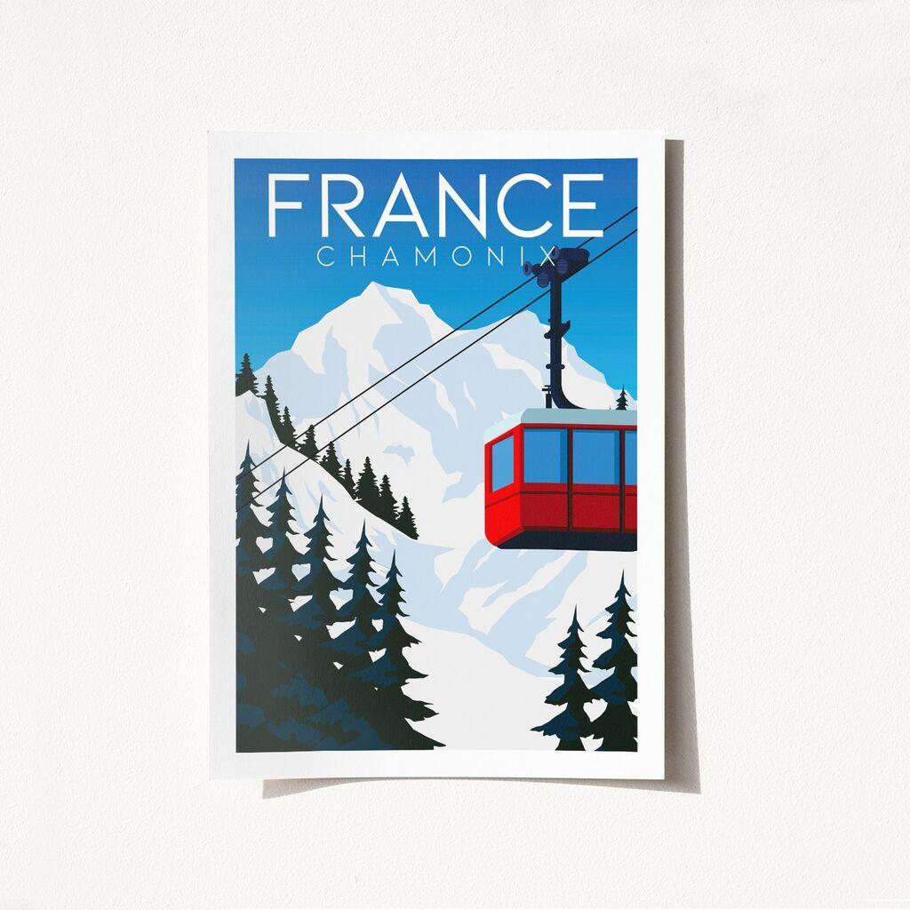 Poster Wallity Chamonix Francuska-1993, 50x70cm